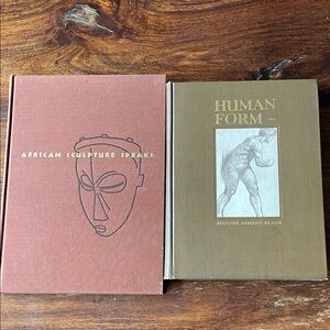 2 Vintage Art Books African Sculpture Speaks + Human Form in Art